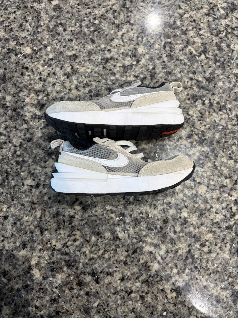 Nike Kids Gray and White Sneakers - Picture 8 of 11
